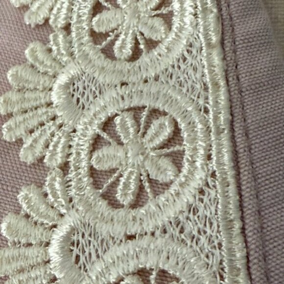 KRIZIA Designer Tailored Sheath Shirt Dress Pink Lace Collar Short Sleeve Sz 14 - Picture 4 of 16